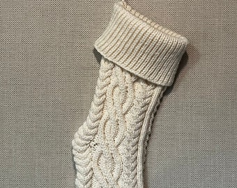 Fancy Cabled Christmas Stocking