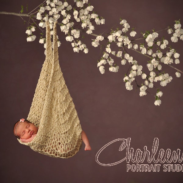 Rockabye Baby Hammock Knitting Pattern pdf Number 103 -- INSTANT DOWNLOAD -- Newborn Photo Prop -- Very Easy -- Over 50,000 patterns sold