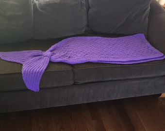 Mermaid Tail Lapghan Blanket Knitting Pattern for Children -- PDF 415 -- INSTANT DOWNLOAD -- Circular and Back-and-Forth Options Included