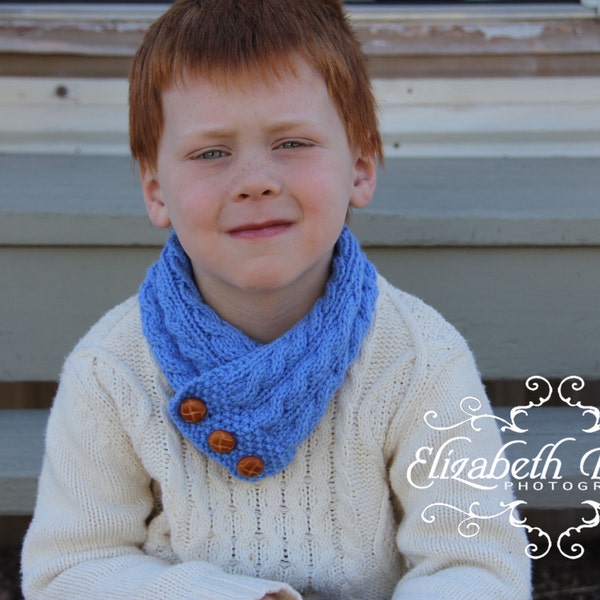 Child or Adult Cabled Neck Warmer Knitting Pattern PDF -- Permission granted to sell the ones you make -- INSTANT DOWNLOAD