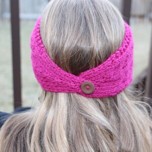 Cabled Ear Warmer Headband Knitting Pattern image 2