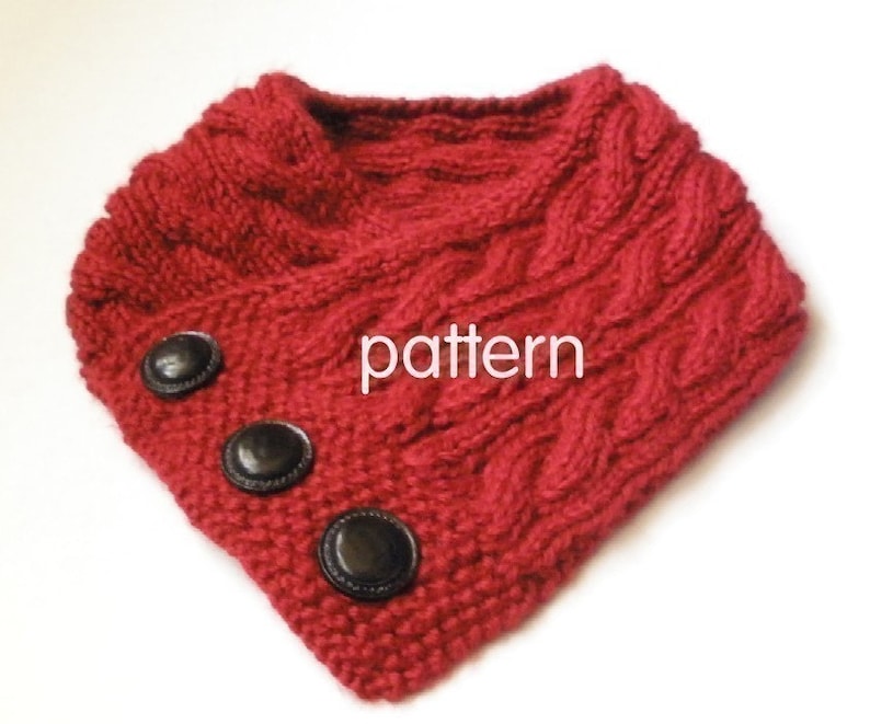 Cabled Neck Warmer Knitting Pattern PDF Permission granted to sell the ones you make INSTANT DOWNLOAD image 2