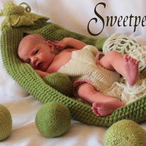 Pea Pod Photo Prop Knitting Pattern for Newborn Photography, PDF 112 INSTANT DOWNLOAD Over 50,000 patterns sold image 2