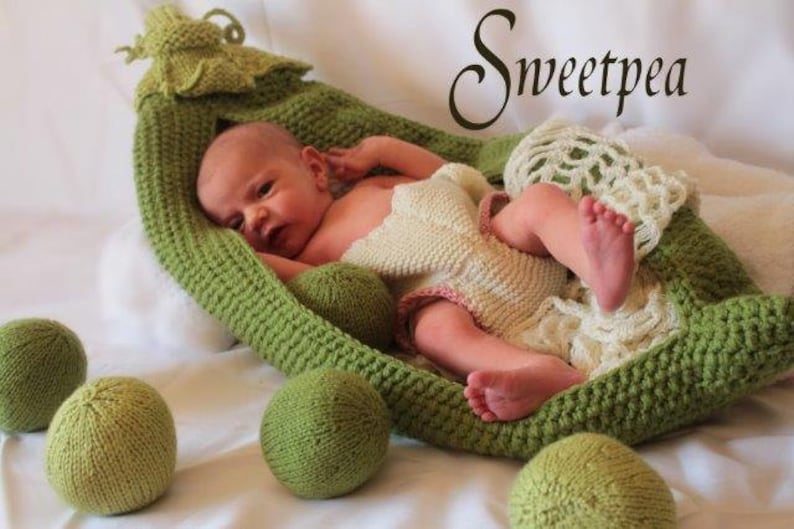 Pea Pod Photo Prop Knitting Pattern for Newborn Photography, PDF 112 INSTANT DOWNLOAD Over 50,000 patterns sold image 2