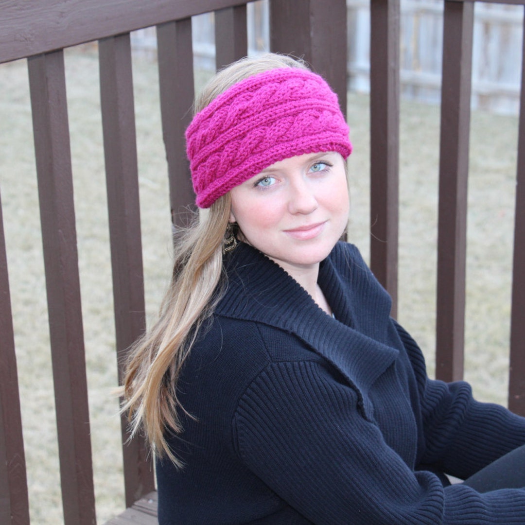 Cabled Ear Warmer Headband Knitting Pattern Etsy