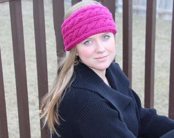 Cabled Ear Warmer Headband Knitting Pattern