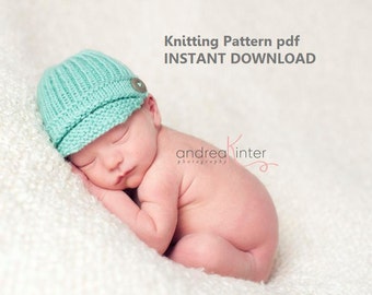 Ribbed Newsboy Hat Knitting Pattern in 5 Sizes, PDF Number 131 -- Instand Download -- Permission to Sell Hats -- Over 50,000 patterns sold