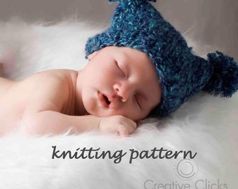 Chunky Jester Pompom Baby Hat Knitting Pattern, PDF 110, INSTANT DOWNLOAD -- Very Easy -- Sell your hats -- Over 50,000 patterns sold