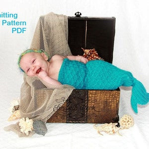 Mermaid Tail Cocoon Knitting Pattern Charming Newborn Photo Prop PDF Number 115 INSTANT DOWNLOAD 35,000 patterns sold image 4