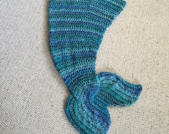 Angie's Quick and Easy Mermaid Tail Lap Blanket Crochet Pattern -- Make it as a tube or open in the back -- Adult and Children Sizes