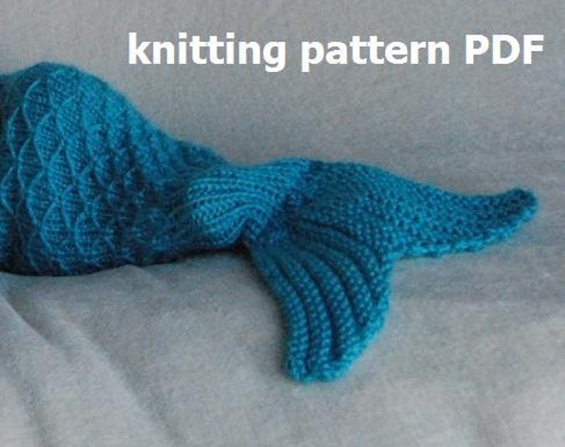 Mermaid Tail Cocoon Knitting Pattern Charming Newborn Photo Prop PDF Number 115 INSTANT DOWNLOAD 35,000 patterns sold image 2