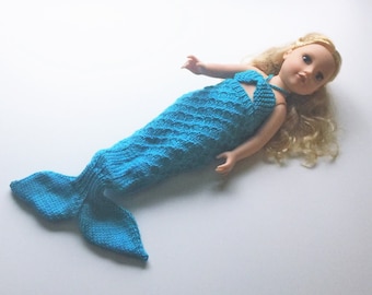 Mermaid Doll Knitting Pattern - Fits all 18-inch dolls - Easy and Fun and Very Trendy!