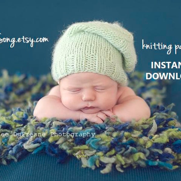 Slouch Hat, Beret, or Tam in 6 Sizes, Newborn thru Child, PDF 133, INSTANT DOWNLOAD -- Permission to Sell Hats -- Over 50,000 patterns sold