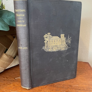 1887, de herdenking van King&#39;s Chapel, Boston, hardcover, antiek