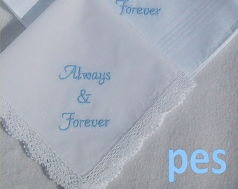 Wedding Embroidery, Always & Forever Bridal Embroidery Design in 4x4 Size - pes files