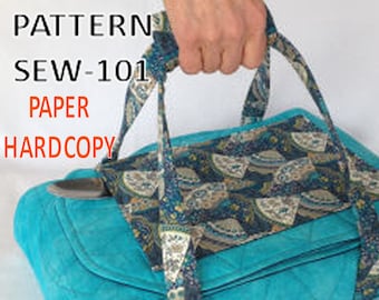 PAPER Pattern Wrap & Go Casserole Carrier Insulated Batting DIY Spoon Pocket + Handle for Easy Carry Handle Pot Luck Dish Ship Incl SEW-101H