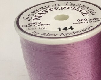 TWO Spools Quilting Thread Soft PURPLEs Masterpiece by Superior Threads, 144  Pinky Purple, Shipping Included