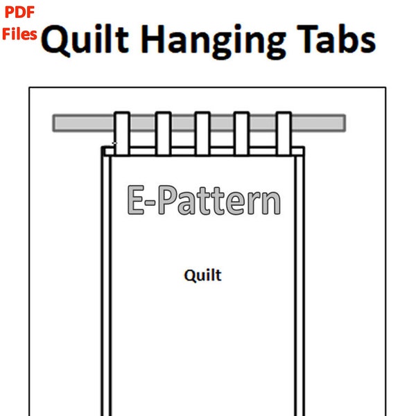 Quilt Hanging TABS - Alternative zur Aufhängehülle - E-MUSTER Pdf Datei - Download - Kostenloser Versand für Hängeschleifen Wandbehänge
