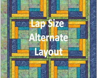 PDF-bestanden Moderne dubbelzijdige blokhutquilt 3 maten, bedloper, schootquilt, twin-size SEW-150E PATROON doe-het-zelf slaapkamerinrichting, bankgrootte downloaden