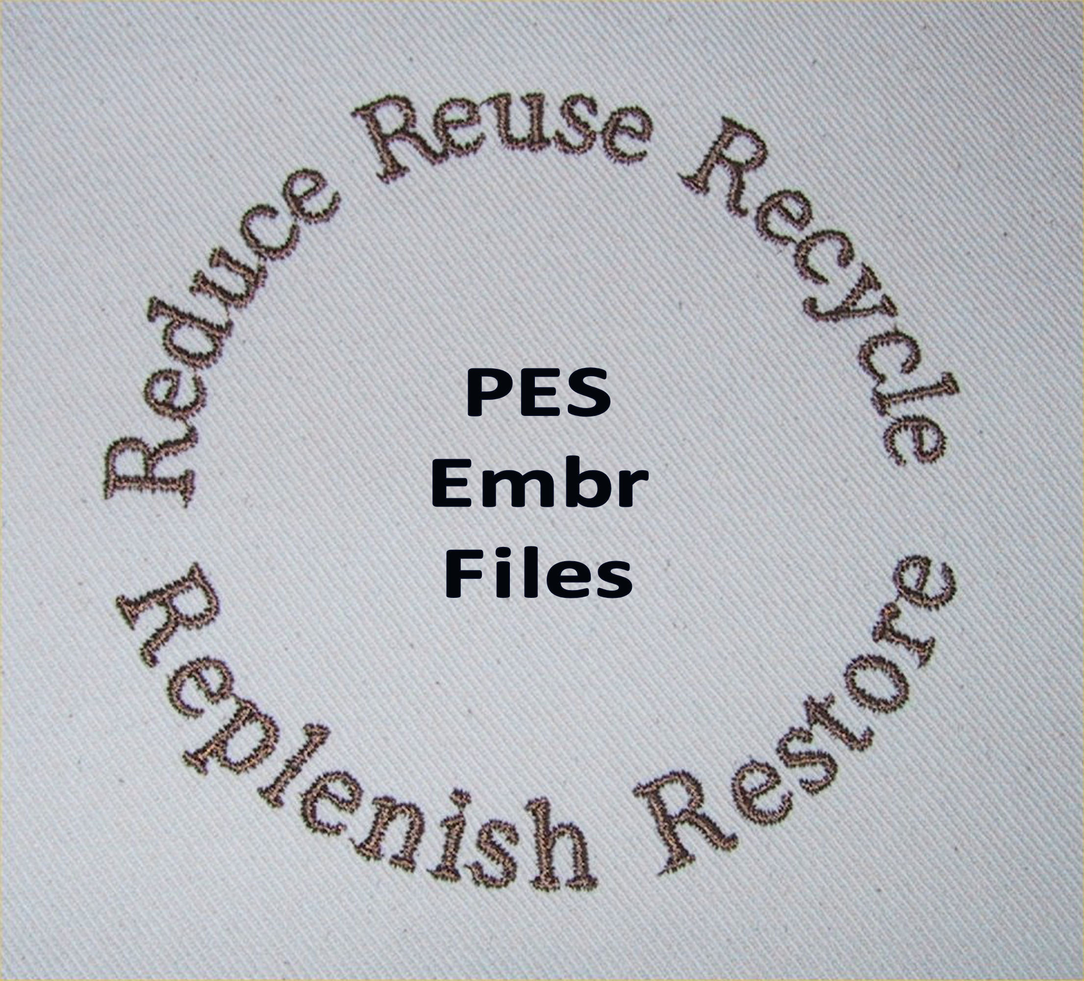 Earth Day Embroidery 4x4 PES Embr Files Recycle Everything and Machine ...