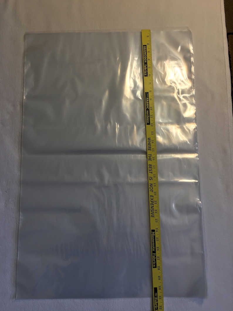 FIVE 2XL Big BOLT Bags 20 x 31 Clear Plastic for Organizing Your Bolts of Wide Fabric Sewing & Quilting Org Kondo Your Stash Ship Incl image 6