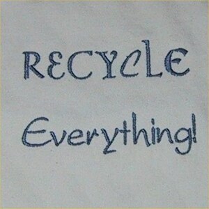 Reduce, Reuse, Recycle, Replenish, Restore and Earth Day Embroidery ...