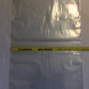 FIVE 2XL Big BOLT Bags 20 x 31 Clear Plastic for Organizing Your Bolts of Wide Fabric Sewing & Quilting Org Kondo Your Stash Ship Incl image 7