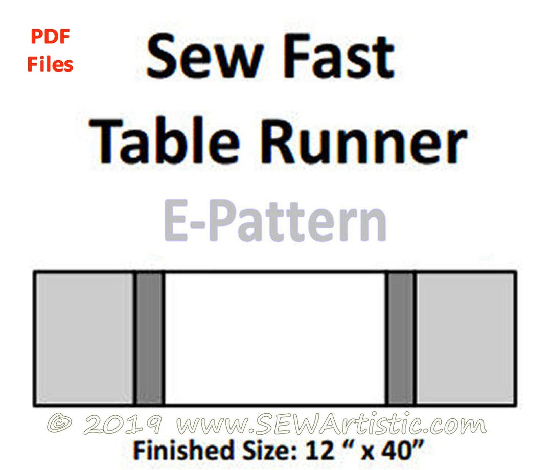 E-patterns Sew Fast Table Runner & Basic Quilt BINDING - 2 E-PATTERN ...