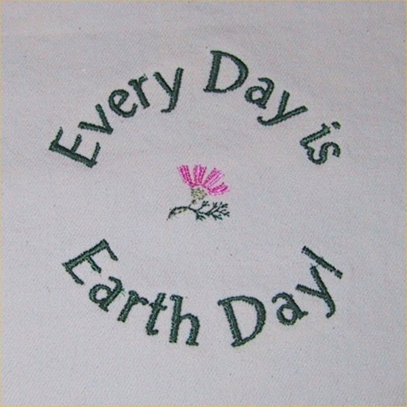 Reduce, Reuse, Recycle, Replenish, Restore and Earth Day Embroidery ...