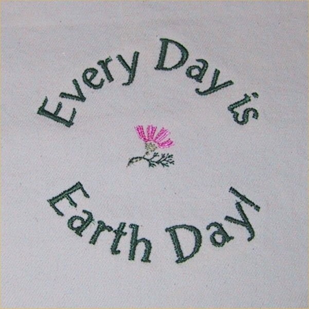 Reduce, Reuse, Recycle, Replenish, Restore and Earth Day Embroidery ...