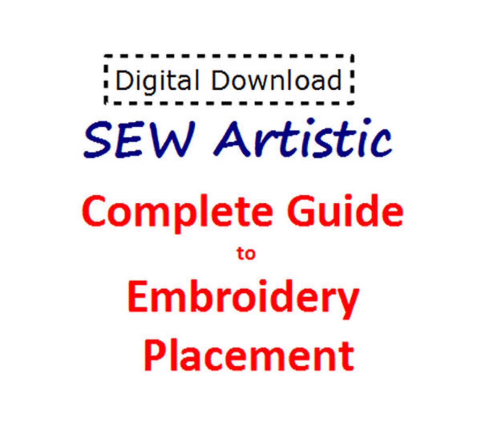 Complete Guide to Embroidery Placement PDF File Instant Download How to