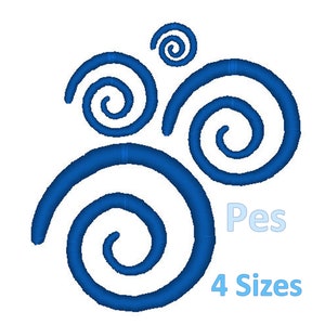 Spiral Embroidery Design in 4 Sizes & Chakra JUMBO Hoop combo pes files Classic Spiral, Satin Stitch Good Under-stitching Download Delivery