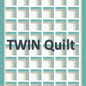 Paper Pattern Modern Two Sided LOG Cabin XL Block 3 Sizes Bed Runner, Lap Quilt, Twin Sized SEW-150 nib diy Bedroom Decor Shipping Included