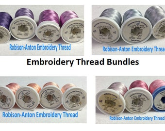 Embr Thread Bundles Rayon Embroidery Thread Color OPEN Bundles Sale - Free Shipping - Purple, Grey, Pink, Peach Skin Tones