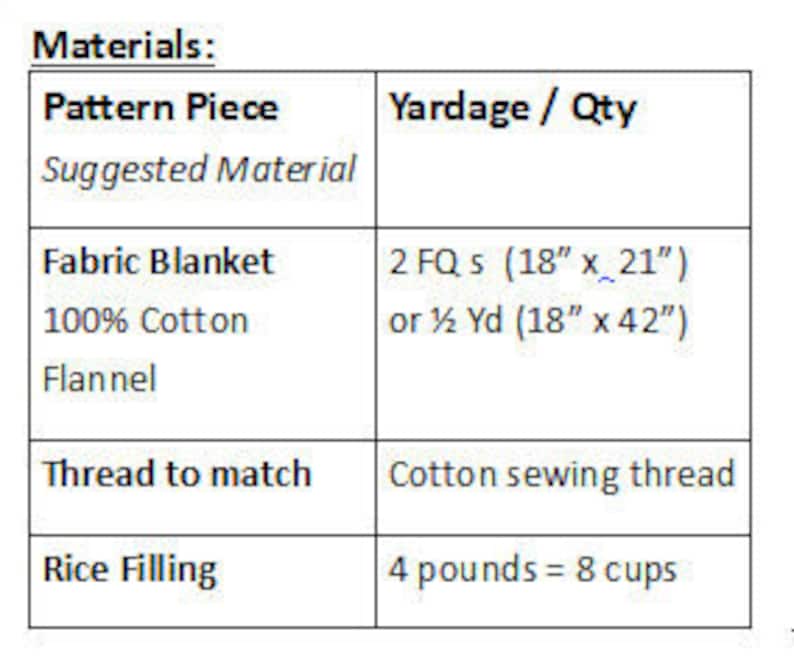 Weighted Rice Blanket EPATTERN Pdf File Etsy