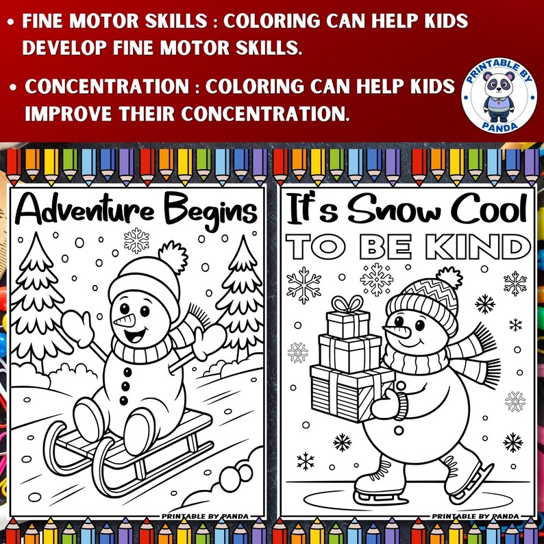 Winter Snowman Coloring Pages Sheets Activities Printable for December ...