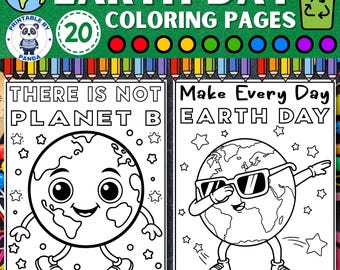 Earth Day Coloring Pages: Recycling Activities for Kids (PDF & JPG)