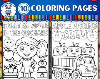 Äpfel pflücken Malseiten: Herbstaktivitäten für Kinder (PDF & JPG)