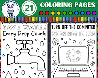 Earth Day Coloring Pages: Recycle Reduce Reuse Activity (PDF & JPG)