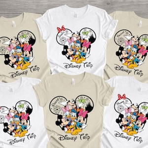 Personalized Disney Trip Shirt, Custom Name Tee with Mickey and Friends, Matching Disney Family Vacation Shirt for Kids & Adults