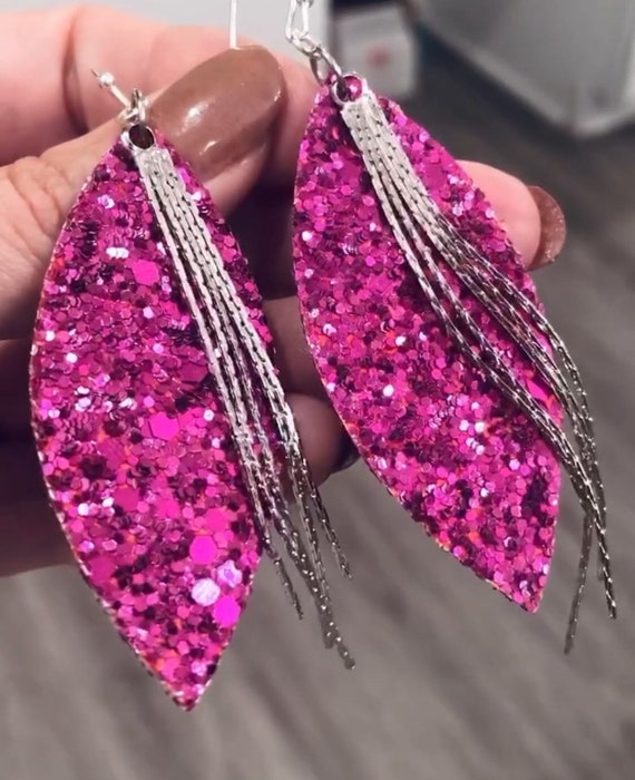 Glitter Pink Earring Glitter Pink Earring