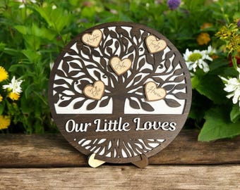 Personalized Family Tree Sign, Personalized Mothersday gift, Gift For Mothers, Gift For Grandmothers, Wooden Family Tree Sign