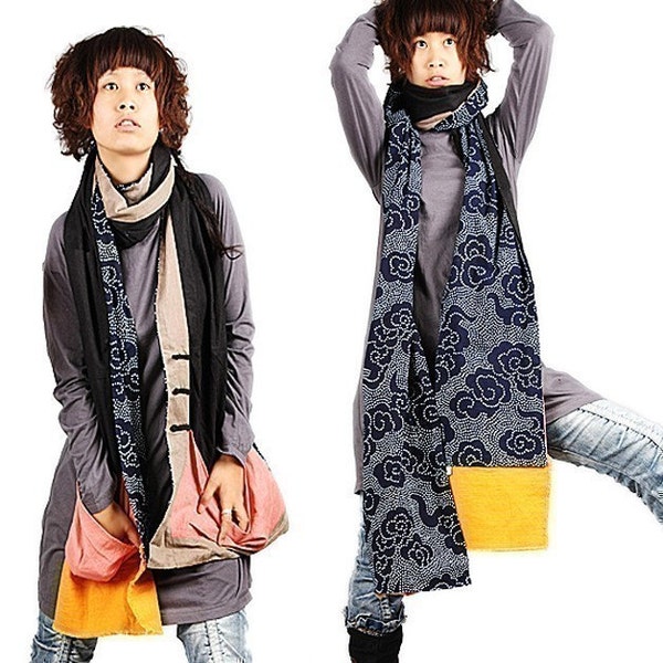 Blue cloud 2 - scarf vest (many ways to wear) P1006