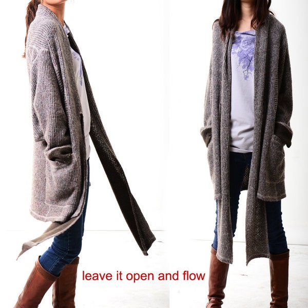 Through the desert - reversble woolen cardigan jacket (Y1123)
