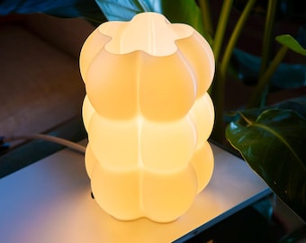 Yoli: luminária de cabeceira, escrivaninha ou mesa. Luminária moderna e minimalista. Rosa. Simples, aconchegante, única, incomum, luz suave, presente para ela/ele.