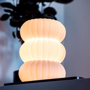 Trio: Table lamp, bedside lamp, ambient light. Simple, modern, cozy, unique, unusual, soft desk light. Gift for her, him. Made in the UK.