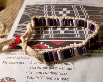 Wampum Bead Bracelet Kit (French Glass Wampum Beads)