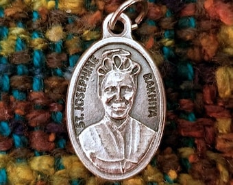 1 St Josephine Bakhita Medal - Patron Saint Victims & Survivors of Human Trafficking - African Saint - Religious - Catholic (JWL-R)