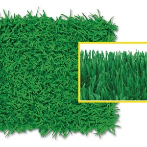 Green Turf Grass Tissue Grass Runner / Mat Easter Basket Football Party Golf Party Putt-Putt Party Table Decor Spring S-018 image 1