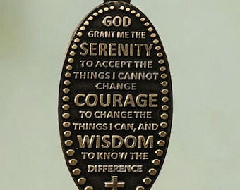 Pendentif prière sérénité en relief - chaîne non incluse (DR-016)